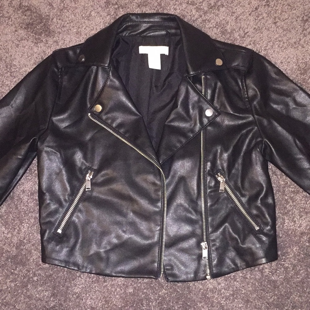 H&M faux leather jacket
